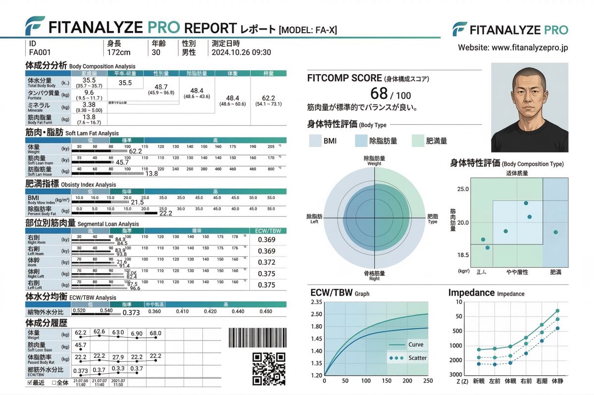 体組成測定・解析の様子